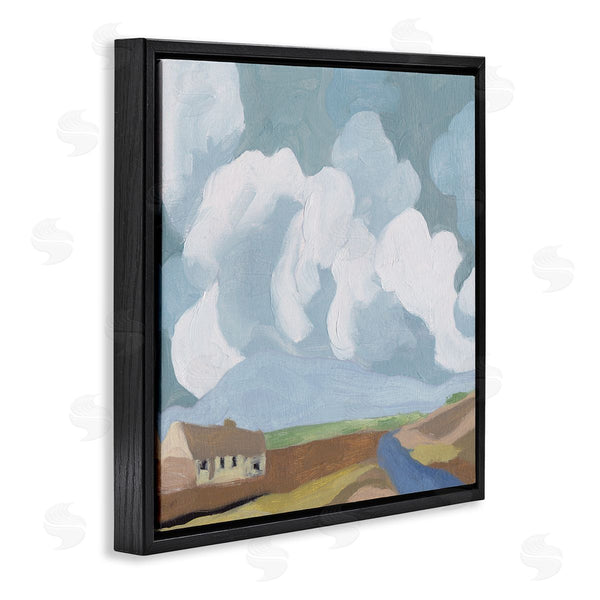 Stupell Industries Melissa Wang | Quaint Farmhouse Abstract Cloudy Sky Country Meadow Wall Art