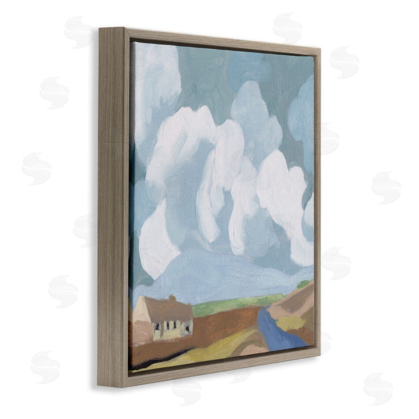Stupell Industries Melissa Wang | Quaint Farmhouse Abstract Cloudy Sky Country Meadow Wall Art