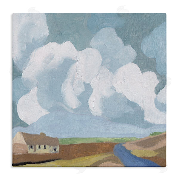 stupell industries Melissa Wang | Quaint Farmhouse Abstract Cloudy Sky Country Meadow Wall Art