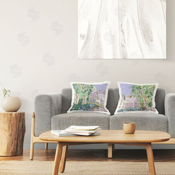 Stupell Industries Melissa Wang | Quaint Scenic Houses Printed Throw Pillow Set