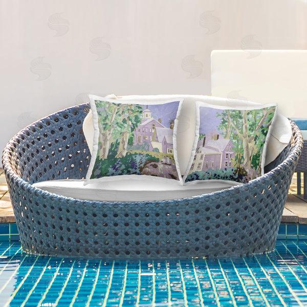 Stupell Industries Melissa Wang | Quaint Scenic Houses Printed Throw Pillow Set