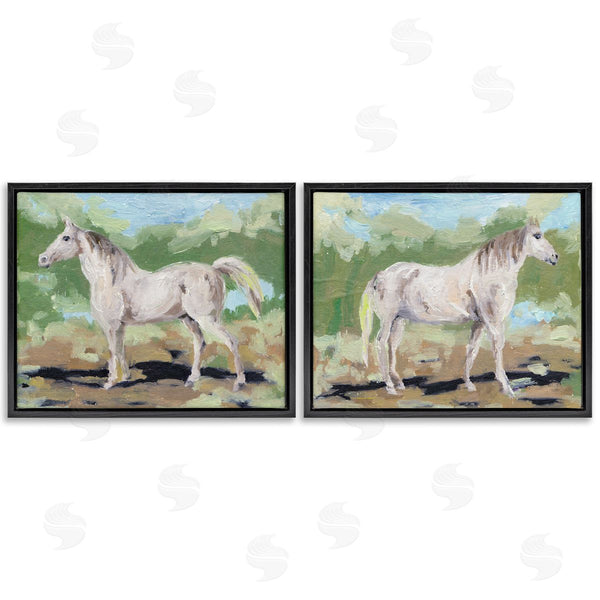 Stupell Industries Melissa Wang | Quiet Gallop White Horse