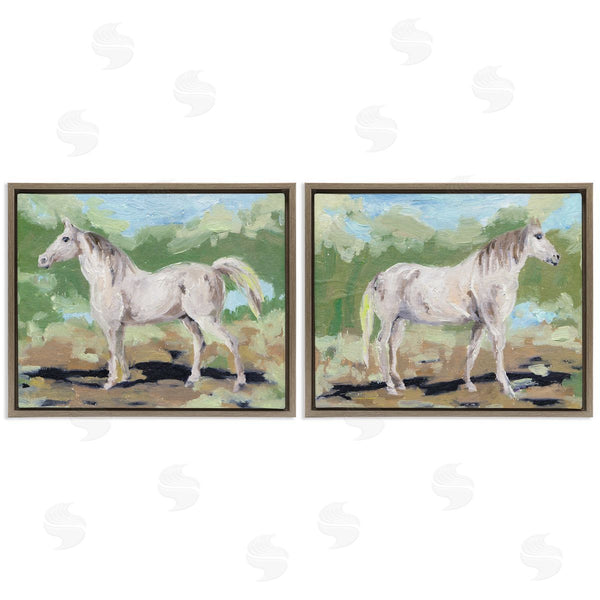 Stupell Industries Melissa Wang | Quiet Gallop White Horse