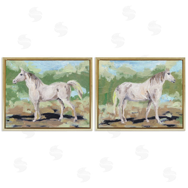 Stupell Industries Melissa Wang | Quiet Gallop White Horse