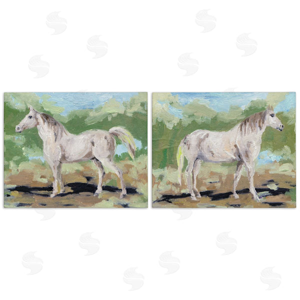 stupell industries Melissa Wang | Quiet Gallop White Horse
