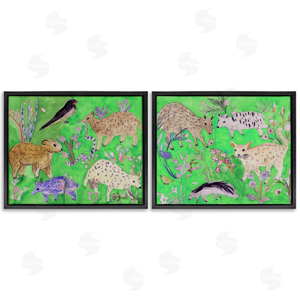 Stupell Industries Melissa Wang | Quirky Meadow Menagerie Animals