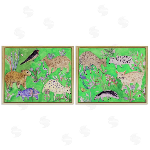 Stupell Industries Melissa Wang | Quirky Meadow Menagerie Animals