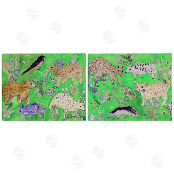 stupell industries Melissa Wang | Quirky Meadow Menagerie Animals