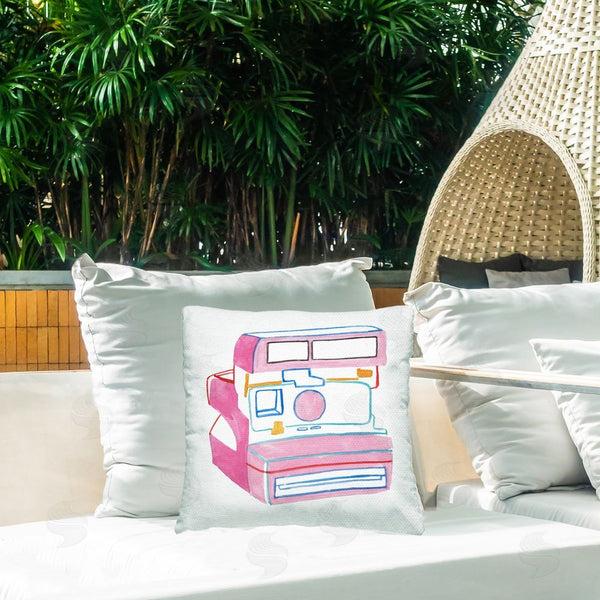 Stupell Industries Melissa Wang | Retro Film Camera Printed Throw Pillow