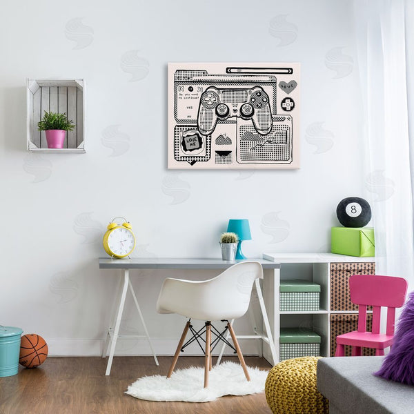 Stupell Industries Melissa Wang | Retro Gamer Collage Wall Art