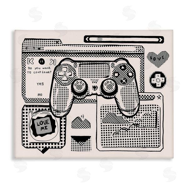 stupell industries Melissa Wang | Retro Gamer Collage Wall Art