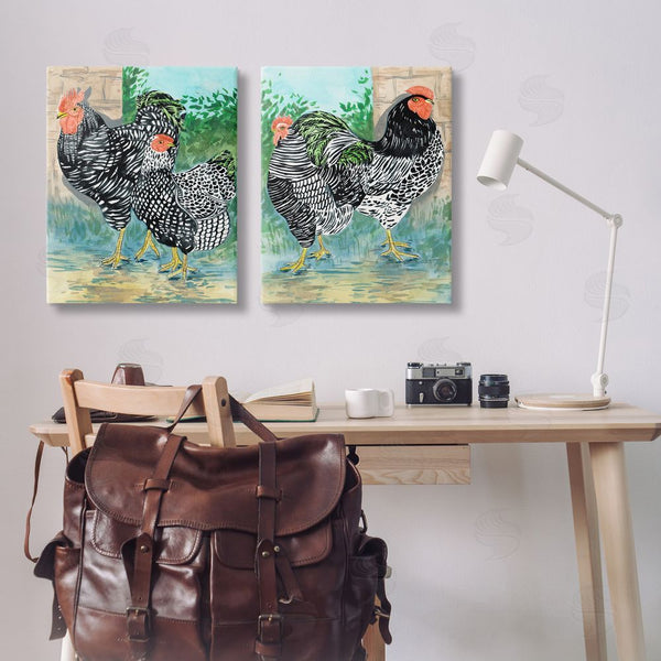 Stupell Industries Melissa Wang | Rooster And Hen Foraging Wall Art