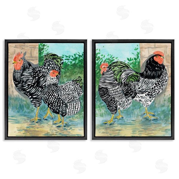 Stupell Industries Melissa Wang | Rooster And Hen Foraging Wall Art