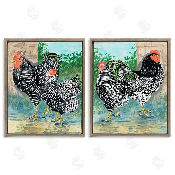 Stupell Industries Melissa Wang | Rooster And Hen Foraging Wall Art