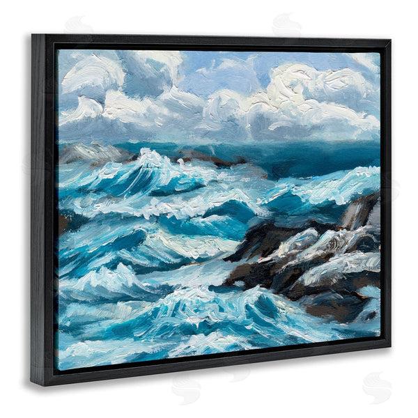 Stupell Industries Melissa Wang | Rough Sea Waves Splash Wall Art