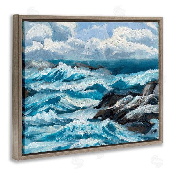 Stupell Industries Melissa Wang | Rough Sea Waves Splash Wall Art