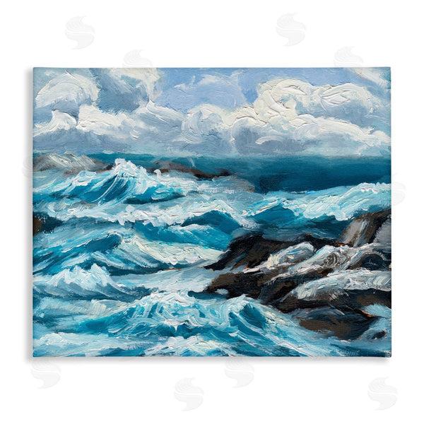stupell industries Melissa Wang | Rough Sea Waves Splash Wall Art