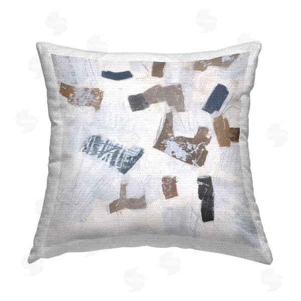 Stupell Industries Melissa Wang | Rustic Abstract Forms Printed Throw Pillow