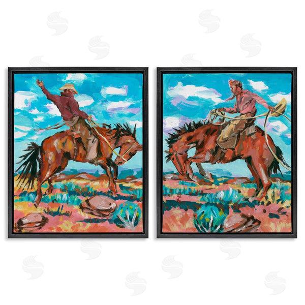 Stupell Industries Melissa Wang | Rustic Cowboys In Desert
