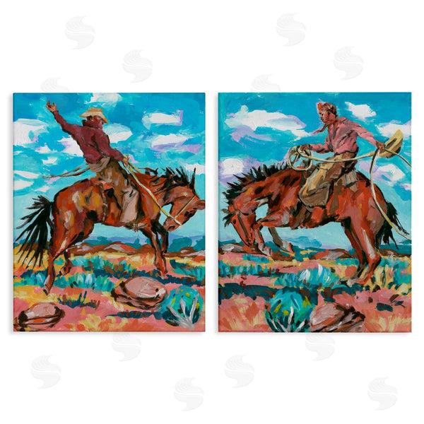 stupell industries Melissa Wang | Rustic Cowboys in Desert