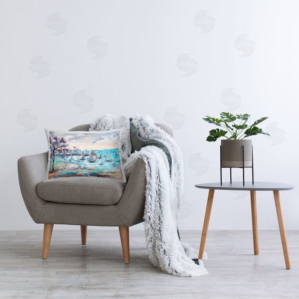 Stupell Industries Melissa Wang | Sailboat Fleet By Shore