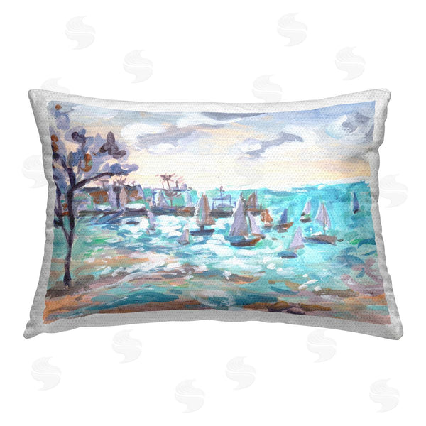 Stupell Industries Melissa Wang | Sailboat Fleet By Shore