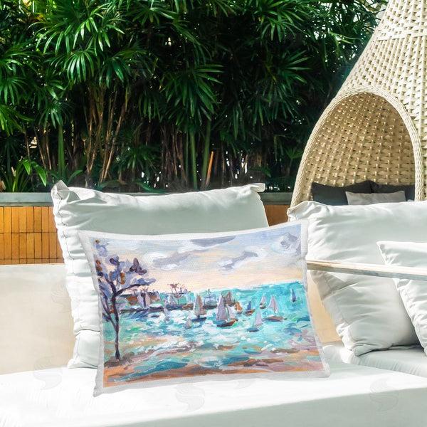 Stupell Industries Melissa Wang | Sailboat Fleet By Shore