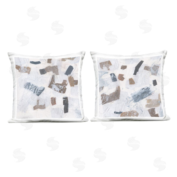 Stupell Industries Melissa Wang | Scattered Neutral Shapes Printed Throw Pillow Set