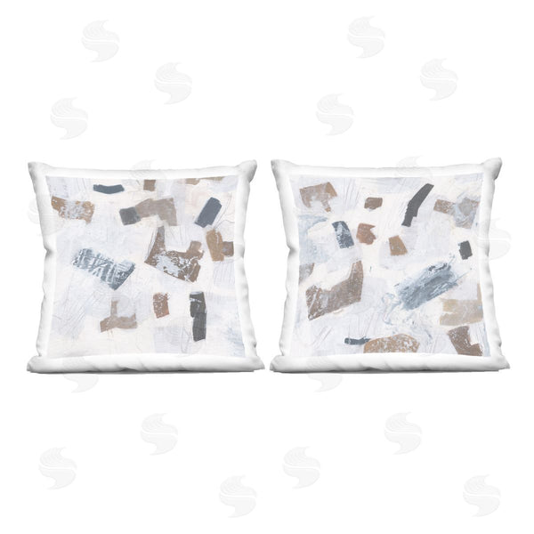 stupell industries Melissa Wang | Scattered Neutral Shapes Printed Throw Pillow Set