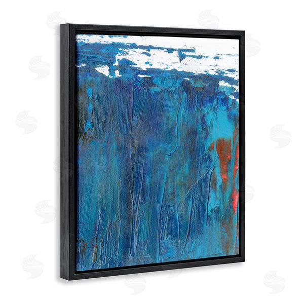 Stupell Industries Melissa Wang | Sea Wave Inspired Abstract Design Blue Red