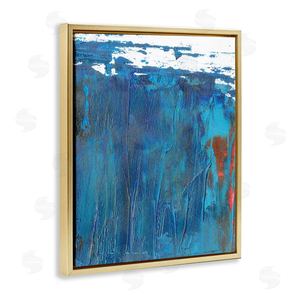 Stupell Industries Melissa Wang | Sea Wave Inspired Abstract Design Blue Red