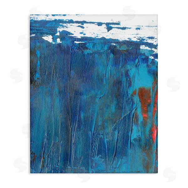 stupell industries Melissa Wang | Sea Wave Inspired Abstract Design Blue Red
