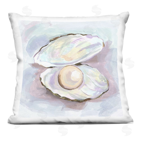 stupell industries Melissa Wang | Silent Opal Clam Pearl Throw Pillow