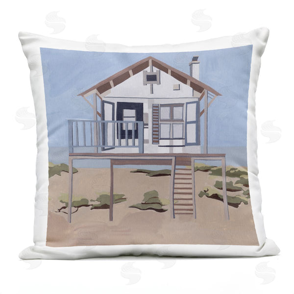 Stupell Industries Melissa Wang | Silent Shores Beach House Printed Throw Pillow