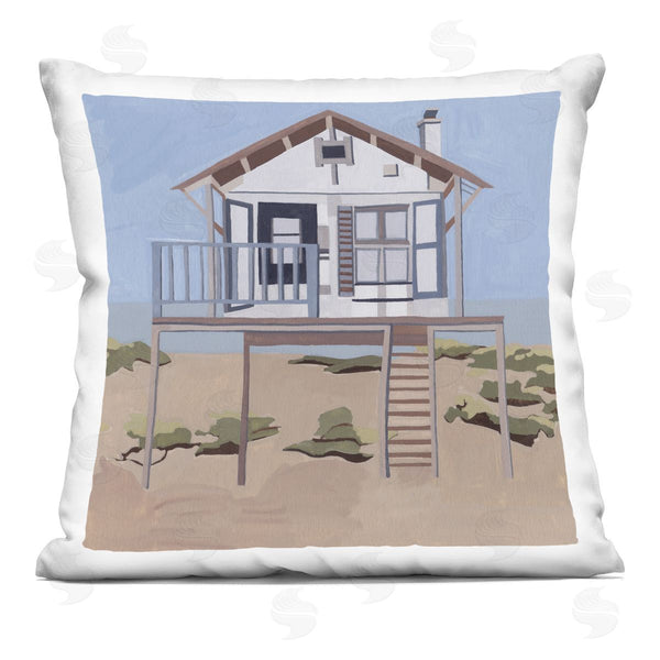 stupell industries Melissa Wang | Silent Shores Beach House Printed Throw Pillow
