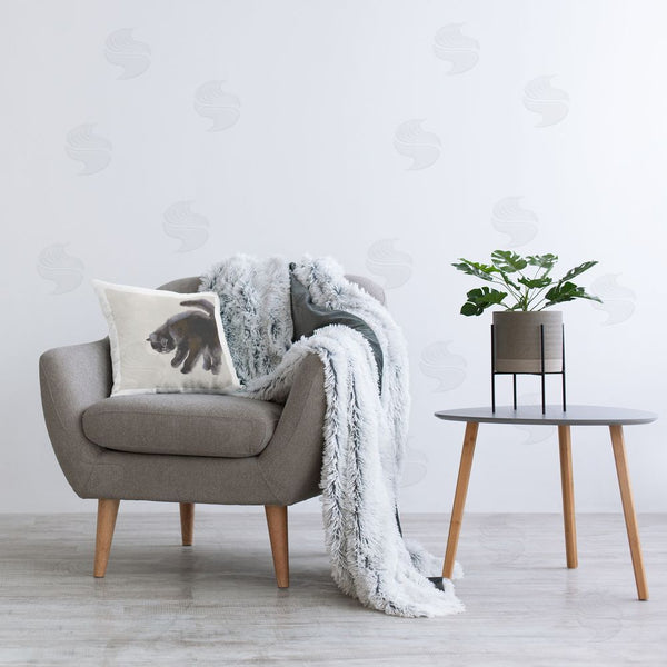 Stupell Industries Melissa Wang | Simple Cat Watercolor Printed Throw Pillow