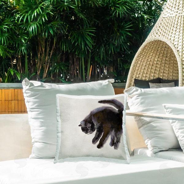 Stupell Industries Melissa Wang | Simple Cat Watercolor Printed Throw Pillow