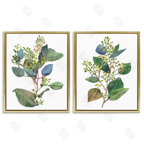 Stupell Industries Melissa Wang | Soft Eucalyptus Plant Ombre Leaves