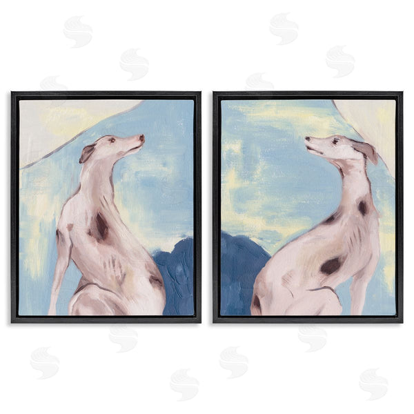 Stupell Industries Melissa Wang | Spotted Greyhound Dogs Wall Art
