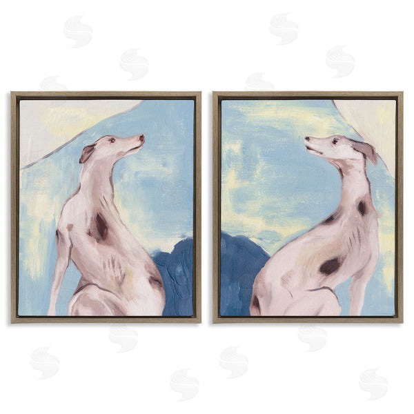 Stupell Industries Melissa Wang | Spotted Greyhound Dogs Wall Art