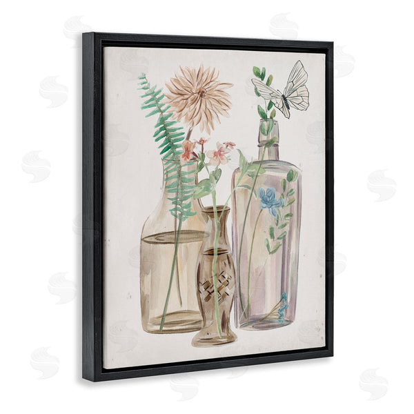Stupell Industries Melissa Wang | Spring Meadow Bouquets Country Glasses Butterfly Florals Wall Art