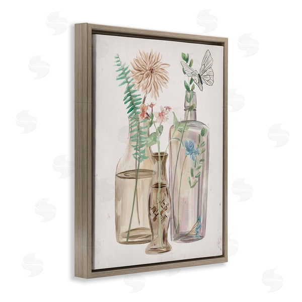 Stupell Industries Melissa Wang | Spring Meadow Bouquets Country Glasses Butterfly Florals Wall Art