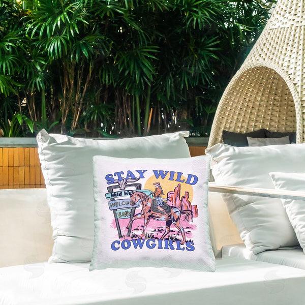 Stupell Industries Melissa Wang | Stay Wild Cowgirls Printed Throw Pillow