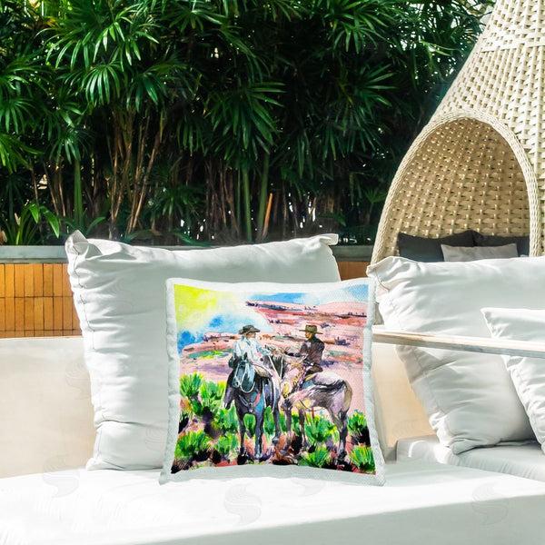 Stupell Industries Melissa Wang | Sunny Canyon Cowboys Printed Throw Pillow