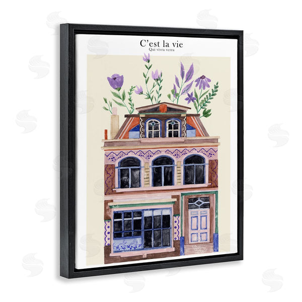 Stupell Industries Melissa Wang | Town Architecture With Blooms