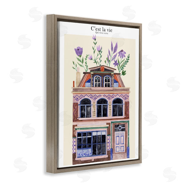 Stupell Industries Melissa Wang | Town Architecture With Blooms