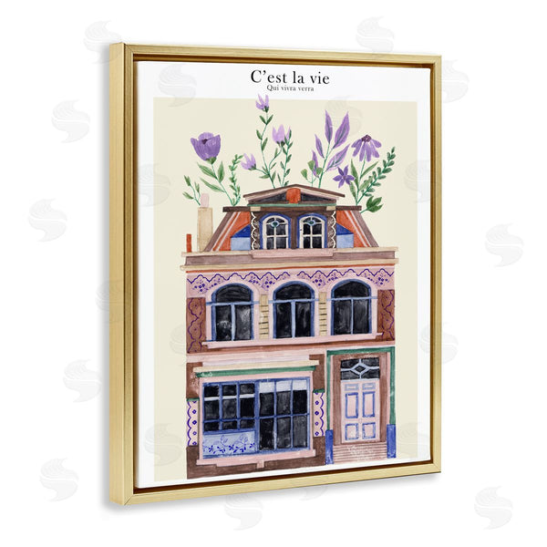 Stupell Industries Melissa Wang | Town Architecture With Blooms