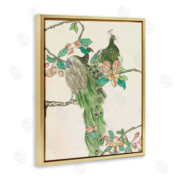 Stupell Industries Melissa Wang | Traditional Floral Peacock