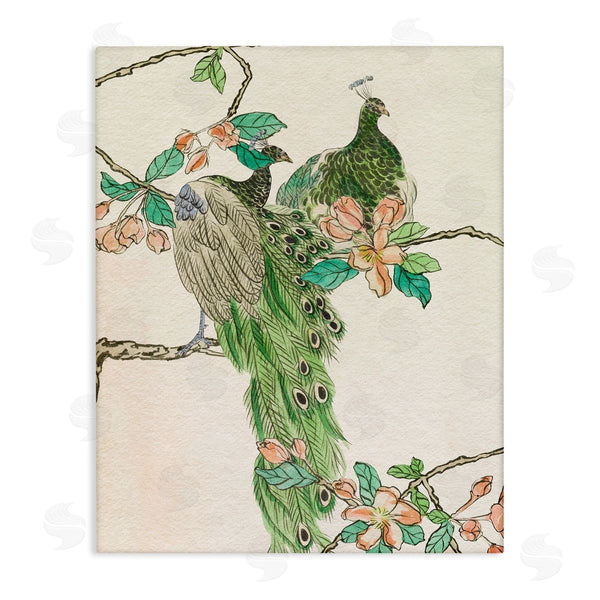 stupell industries Melissa Wang | Traditional Floral Peacock