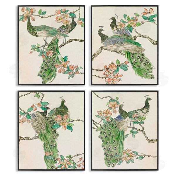 Stupell Industries Melissa Wang | Traditional Peacocks On Branches Wall Art